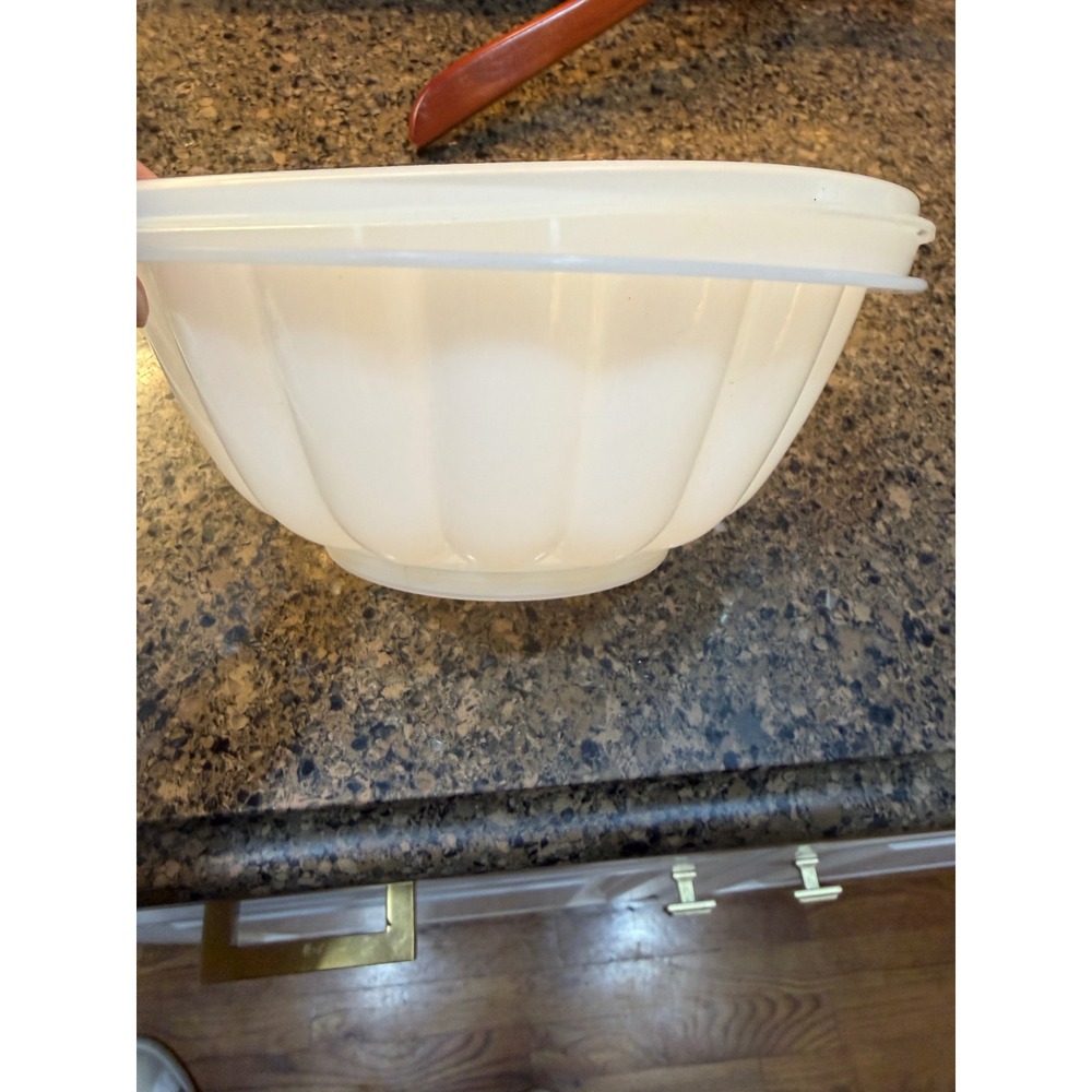 Vintage Tupperware Jel-N-Serve Jello Mold‎ Sheer White Heart Seal 1202 1203
